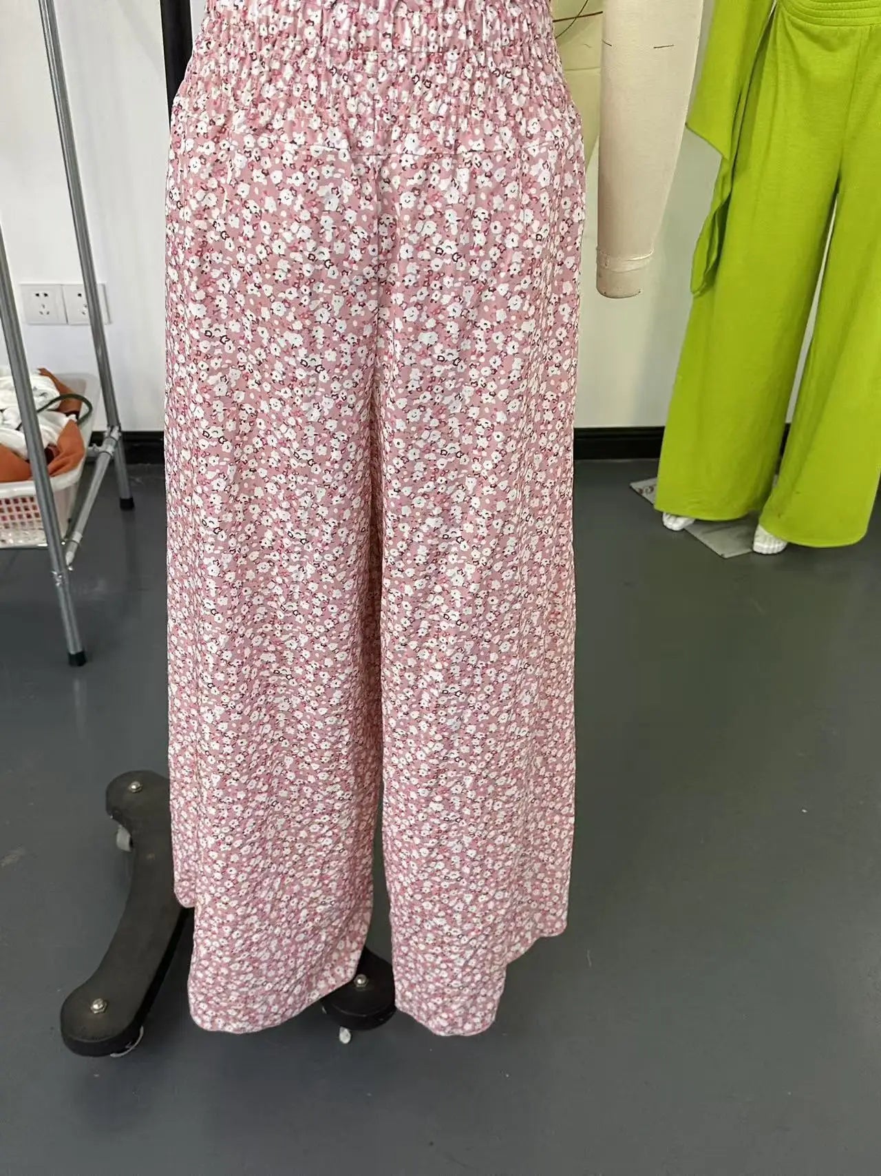 Women's Print Smocked Waist Palazzo Pants