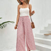 Women's Print Smocked Waist Palazzo Pants
