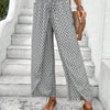 Women's Print Smocked Waist Palazzo Pants