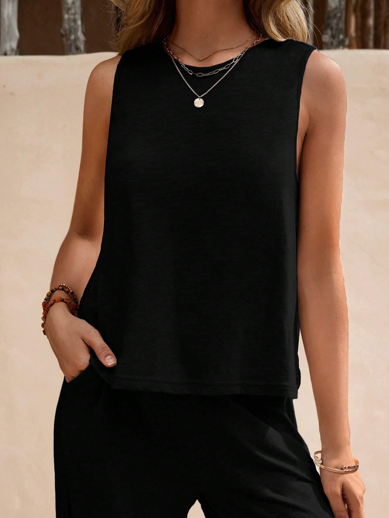 Sleeveless Palazzo Co-ord Set