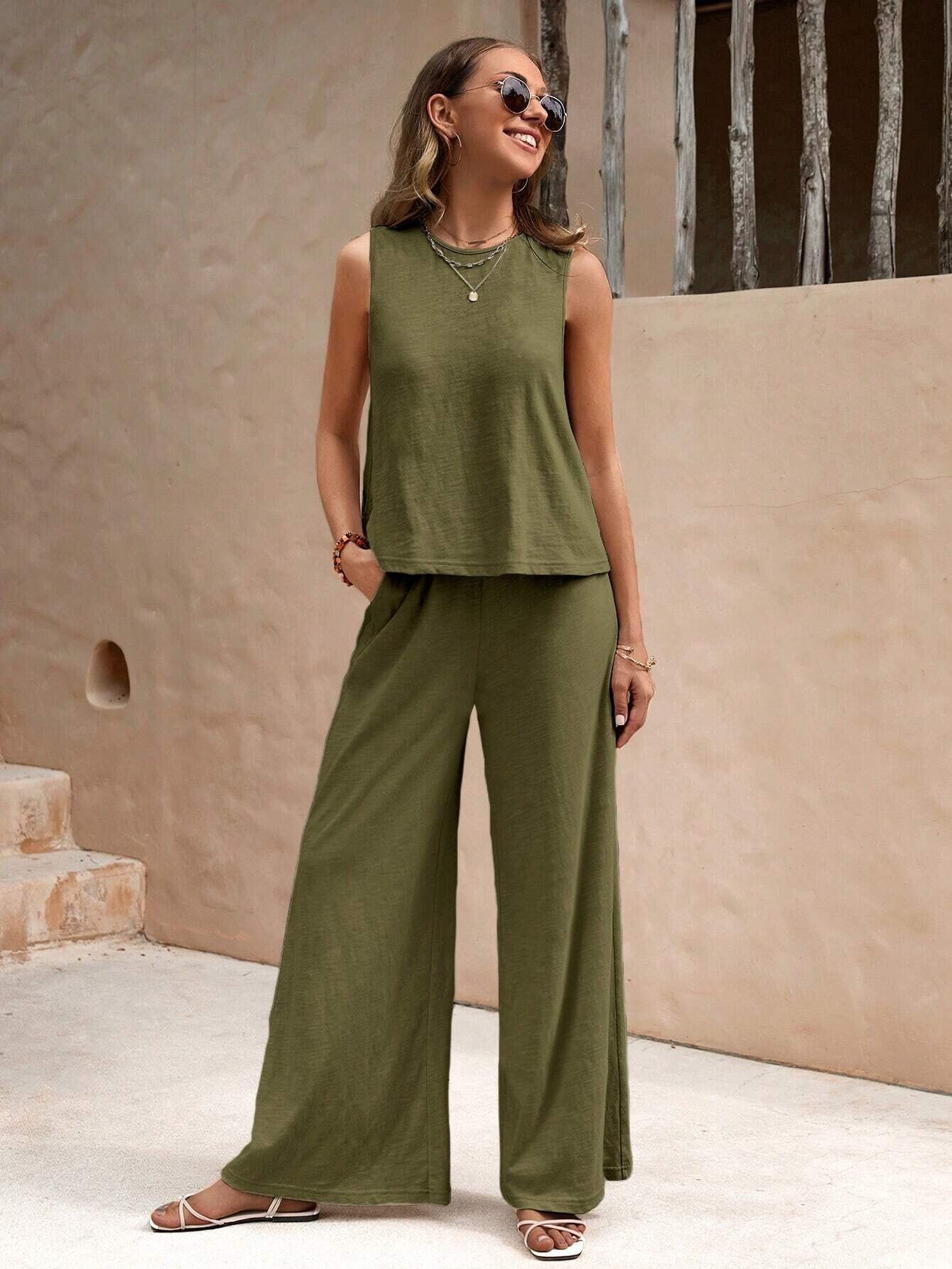 Sleeveless Palazzo Co-ord Set