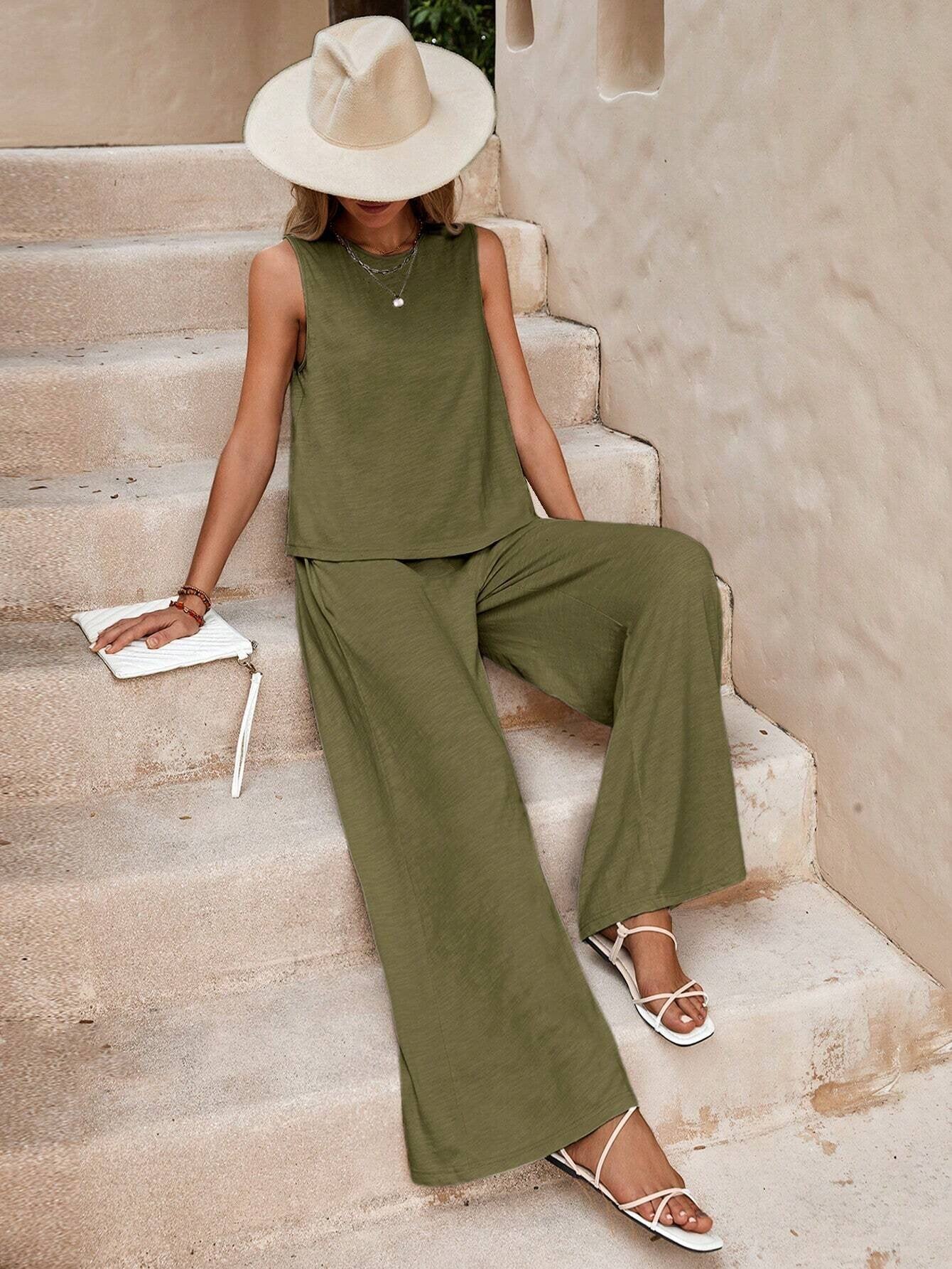 Sleeveless Palazzo Co-ord Set