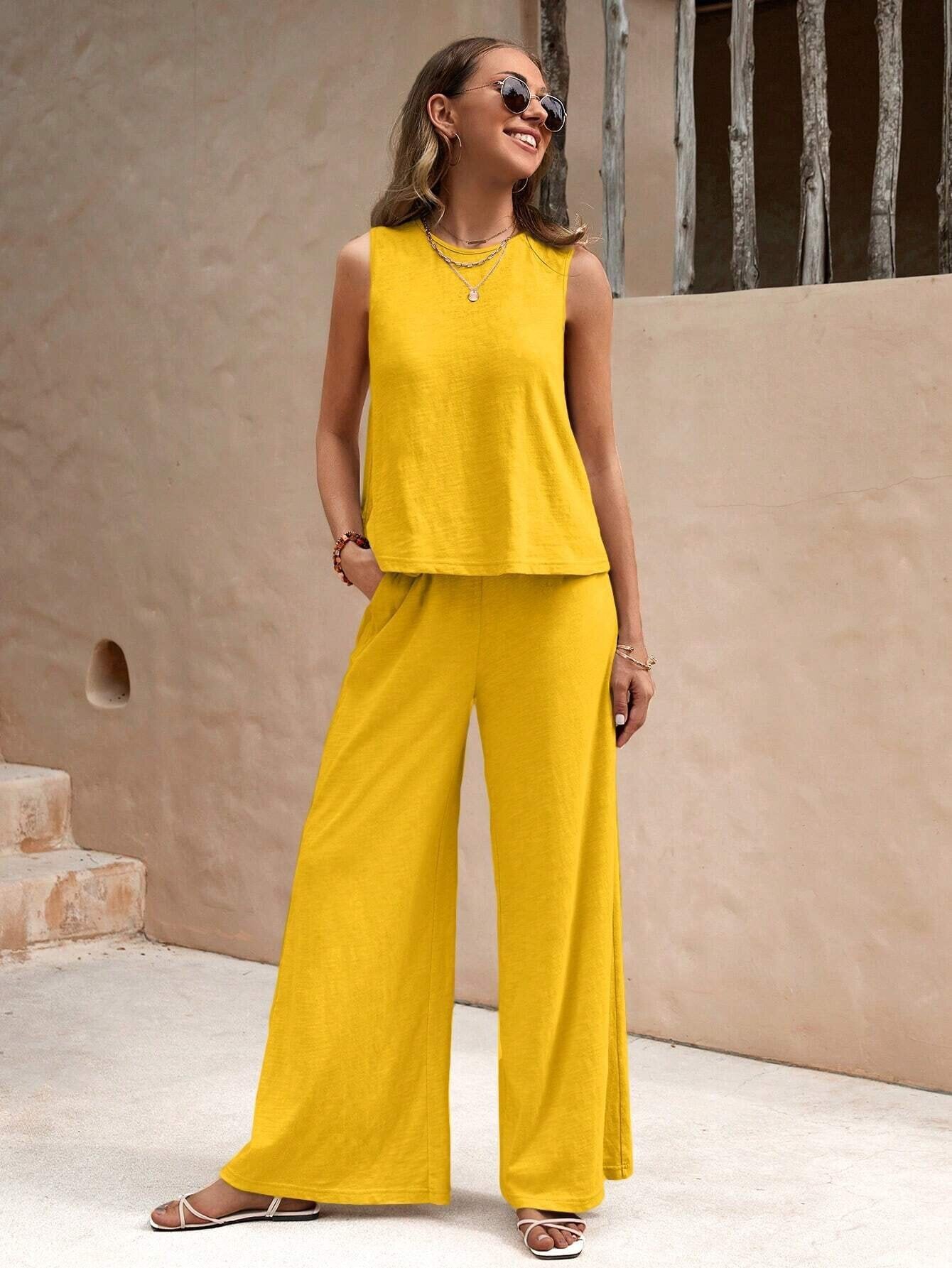 Sleeveless Palazzo Co-ord Set