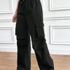 Women's Drawstring Wide-Leg Cargo Pants