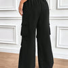 Women's Drawstring Wide-Leg Cargo Pants
