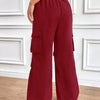 Women's Drawstring Wide-Leg Cargo Pants