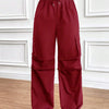 Women's Drawstring Wide-Leg Cargo Pants
