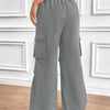 Women's Drawstring Wide-Leg Cargo Pants