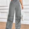 Women's Drawstring Wide-Leg Cargo Pants