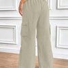 Women's Drawstring Wide-Leg Cargo Pants