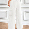 Women's Drawstring Wide-Leg Cargo Pants