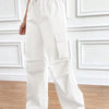 Women's Drawstring Wide-Leg Cargo Pants
