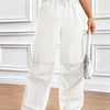 Women's Drawstring Wide-Leg Cargo Pants