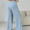 Women's Ribbed Drawstring Wide-Leg Lounge Pants