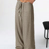 Women's Ribbed Drawstring Wide-Leg Lounge Pants