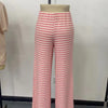 Women's Ribbed Drawstring Wide-Leg Lounge Pants
