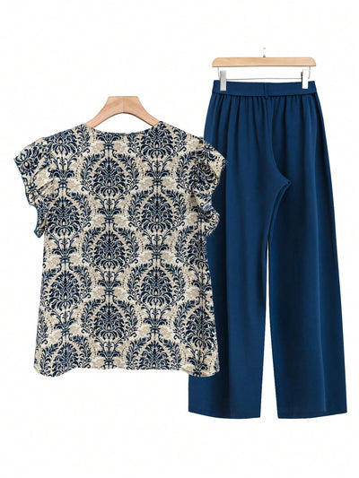 Printed Pants Co-ord Set