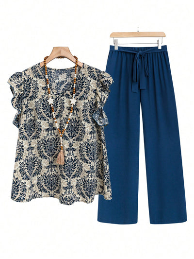 Printed Pants Co-ord Set