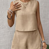 Sleeveless Shorts Co-ord Set
