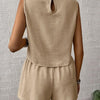 Sleeveless Shorts Co-ord Set