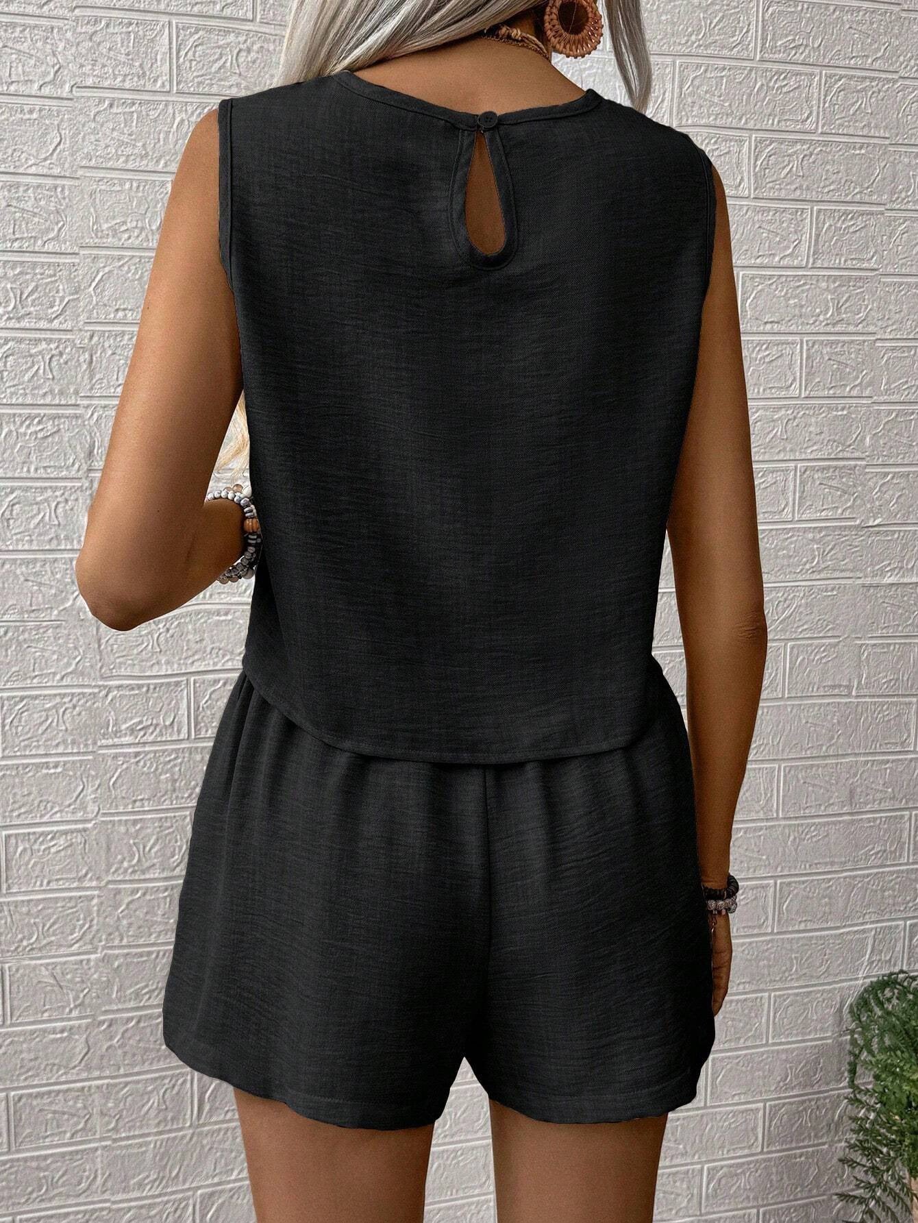 Sleeveless Shorts Co-ord Set