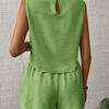 Sleeveless Shorts Co-ord Set