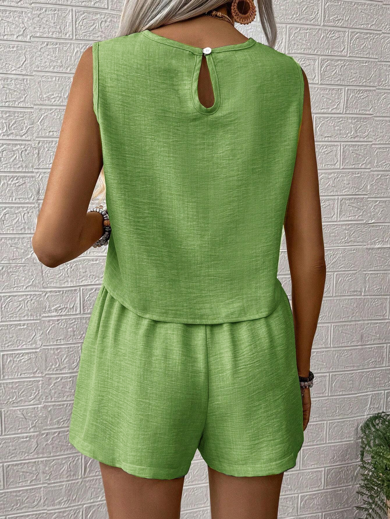 Sleeveless Shorts Co-ord Set