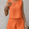 Sleeveless Shorts Co-ord Set