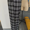 Women's Plaid Drawstring Wide-Leg Lounge Pants