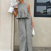 Gingham Peplum Pants Co-ord Set
