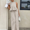 Gingham Peplum Pants Co-ord Set