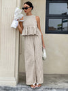 Gingham Peplum Pants Co-ord Set