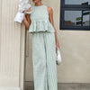 Gingham Peplum Pants Co-ord Set