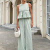 Gingham Peplum Pants Co-ord Set