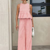 Gingham Peplum Pants Co-ord Set