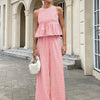 Gingham Peplum Pants Co-ord Set
