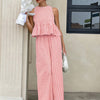 Gingham Peplum Pants Co-ord Set