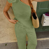 One-Shoulder Floral Pants Co-ord Set