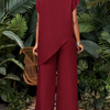 Asymmetric Tunic Pants Co-ord Set