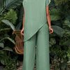 Asymmetric Tunic Pants Co-ord Set