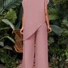 Asymmetric Tunic Pants Co-ord Set