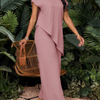 Asymmetric Tunic Pants Co-ord Set