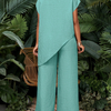 Asymmetric Tunic Pants Co-ord Set