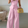 Pleated Cami Pants Co-ord Set