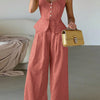 Pleated Cami Pants Co-ord Set