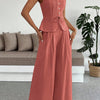 Pleated Cami Pants Co-ord Set