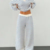 Striped Knit Pants Co-ord Set