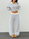 Striped Knit Pants Co-ord Set