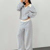 Striped Knit Pants Co-ord Set