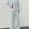Striped Knit Pants Co-ord Set